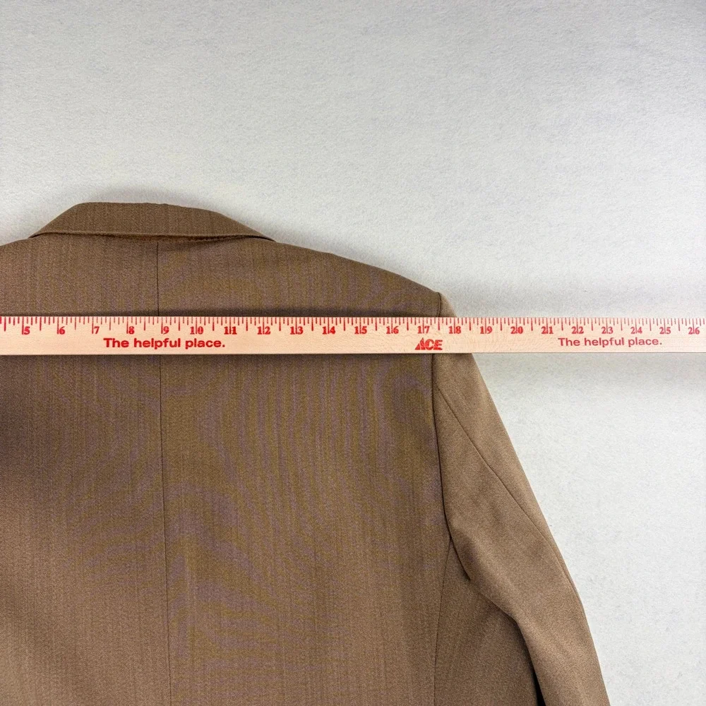 Burberry London 2019 Mens 46R Blazer Tan 100% Wool 2 Button Modern Sport Coat